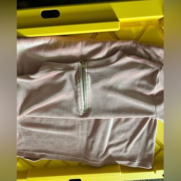 Girls A-Line Velour Short Sleeve Dress - Picture 5 of 5